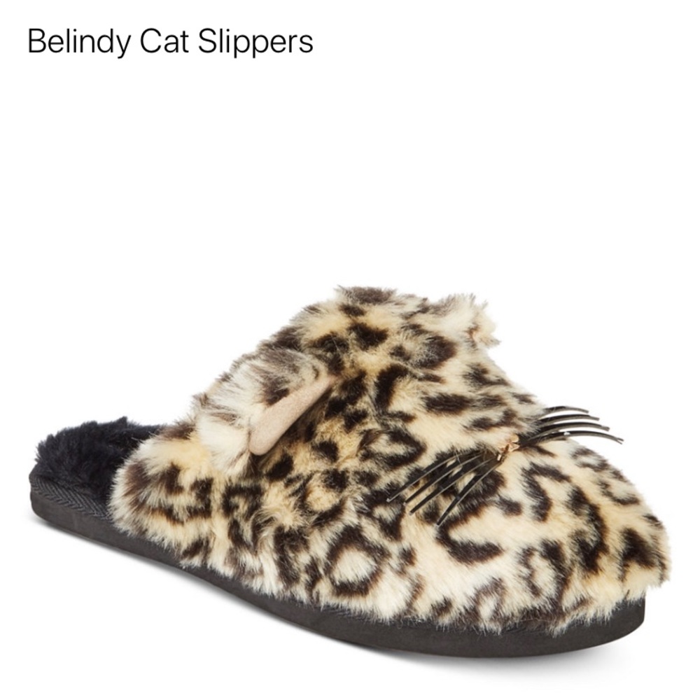 Kate Spade ♠️ New York Belindy Cat Slippers size 7